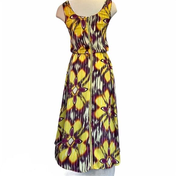 VINCE Camuto yellow purple dress sz 2 - Picture 3 of 10